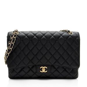 Chanel Caviar Leather Classic Maxi Single Flap Bag